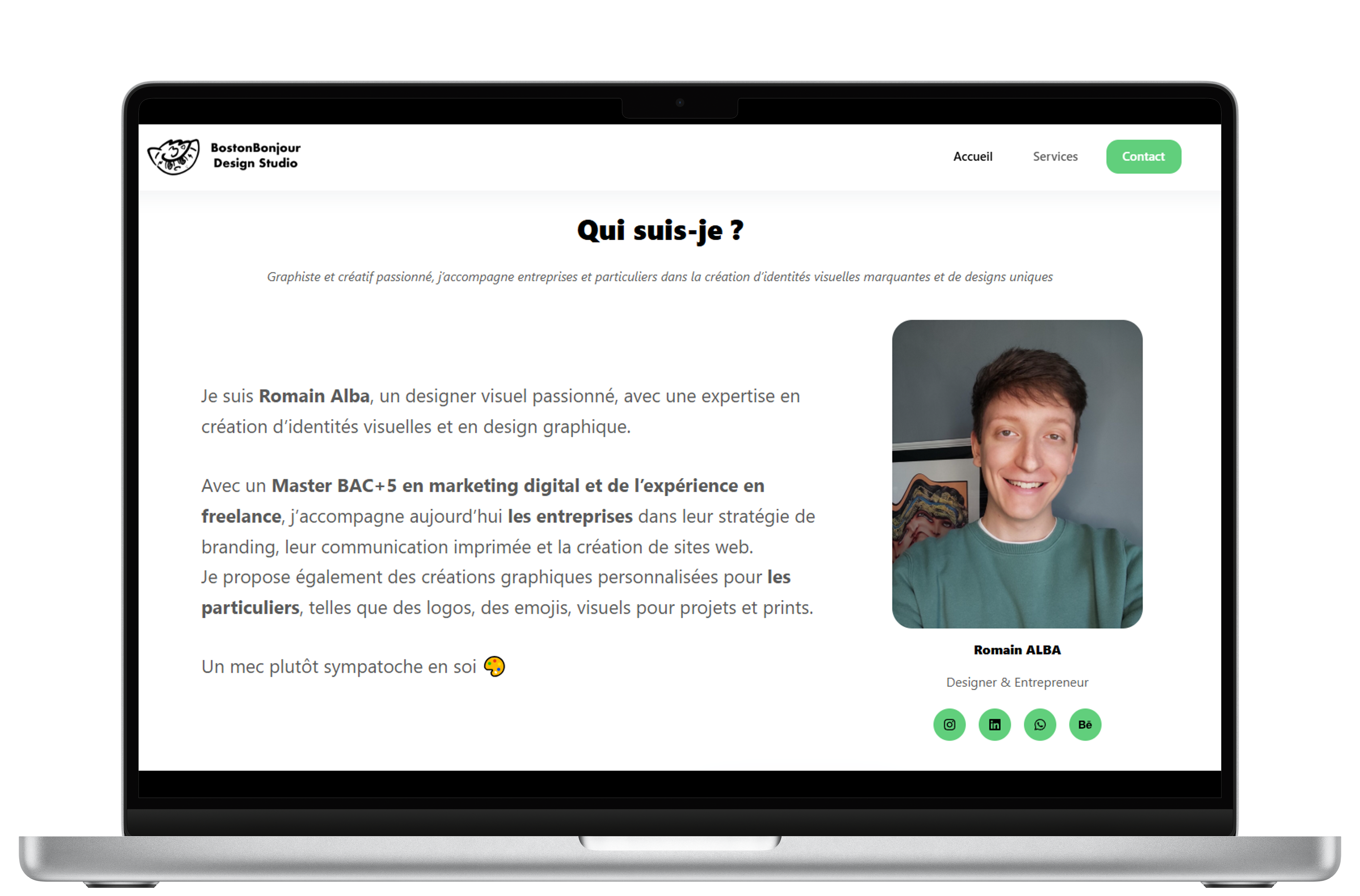 Site vitrine conçu pour présenter mon activité et mes créations. Développé sous WordPress avec un design épuré et responsive